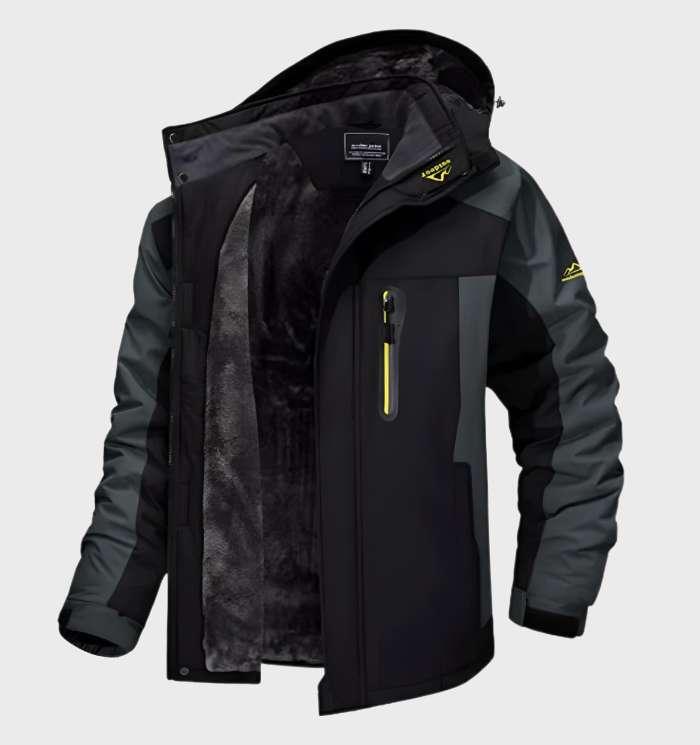 Pánská nepromokavá fleecová bunda Logan s kapucí, hřejivá, outdoorová