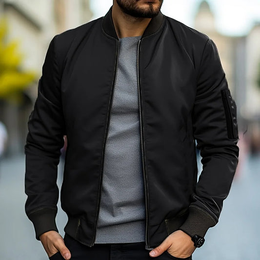 Veste bomber homme zip printemps coupe urbaine légère