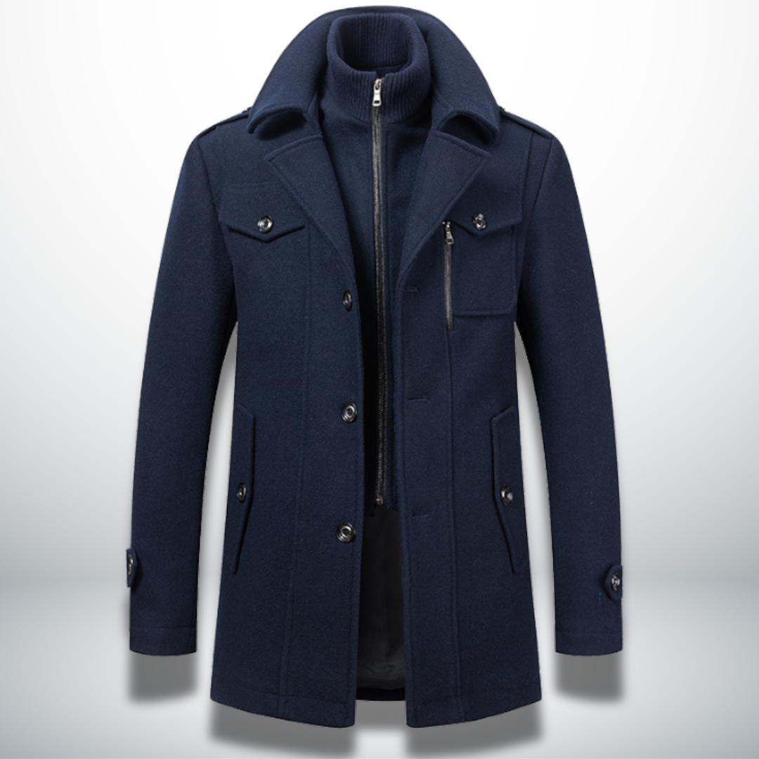 Manteau homme smart casual boutonnage coupe ajustée