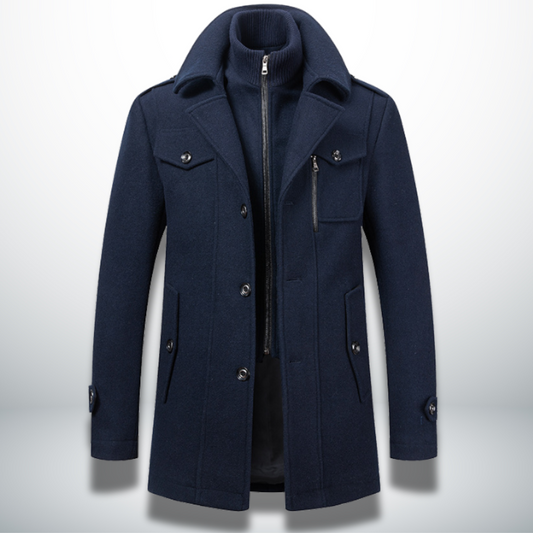 Manteau homme smart casual boutonnage coupe ajustée