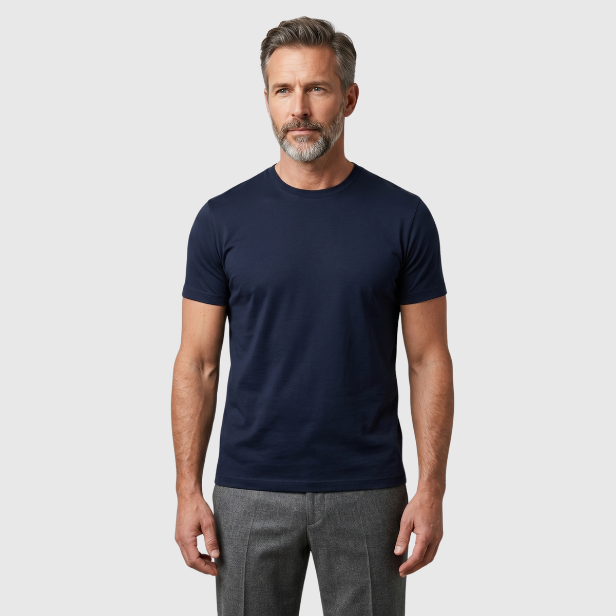 T-shirt homme coton manches courtes col rond coupe droite