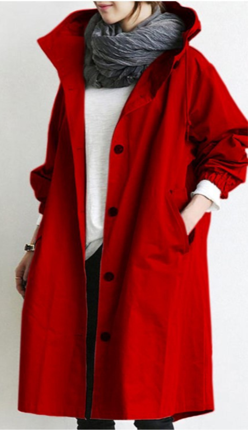 Trench-Coat Coupe-Vent Finition Imperméable pour Femme