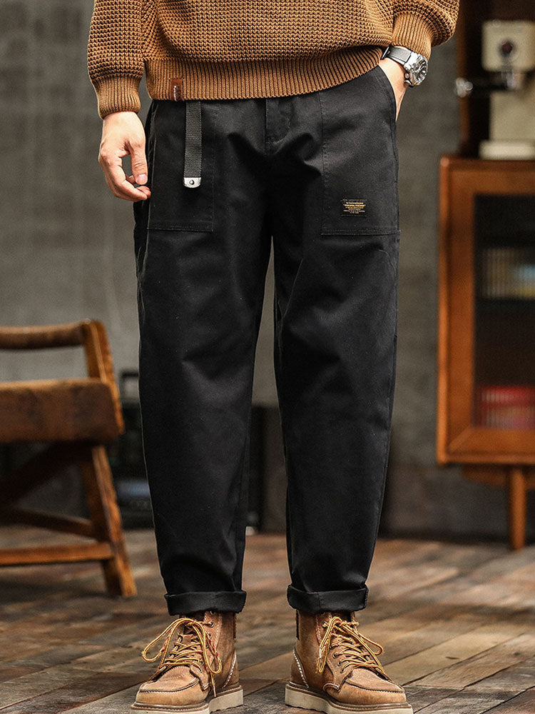 Pantalon cargo homme coton stretch utilitaire coupe modern