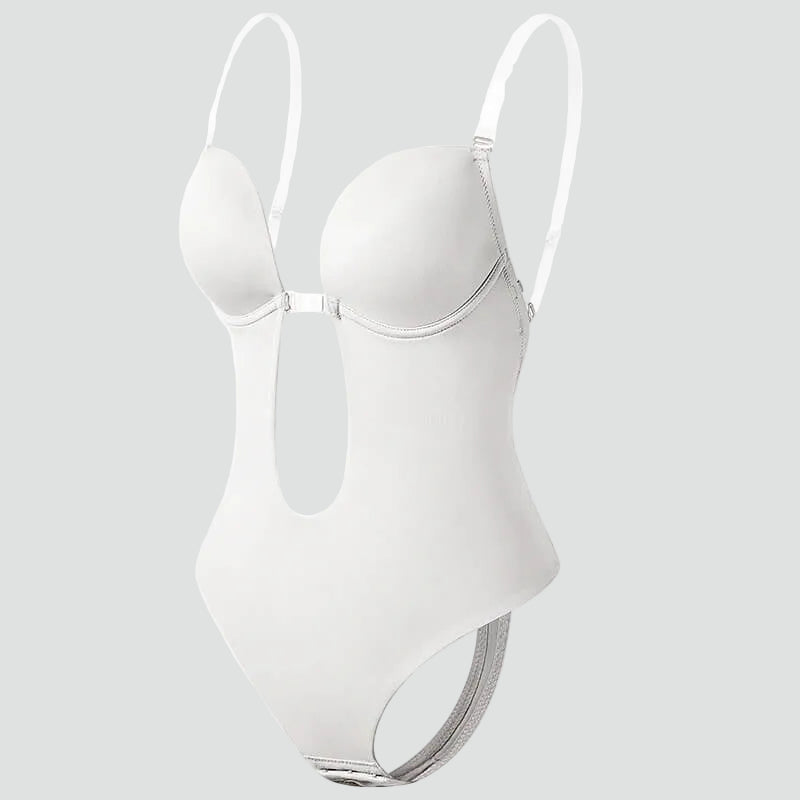 Body modellante da donna con scollo profondo, che scolpisce la silhouette e leviga le forme
