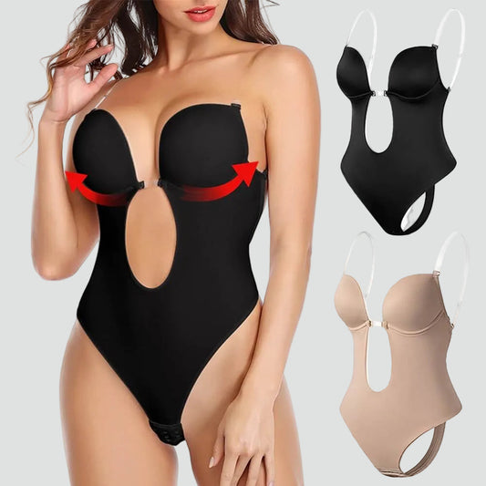 Dámské stahovací body s hlubokým výstřihem, tvarující postavu pro hladkou siluetu