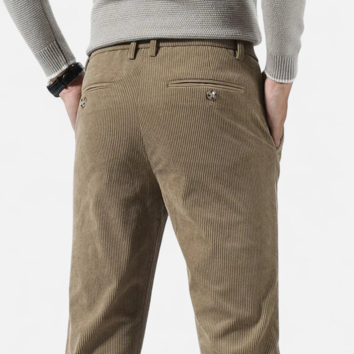Men's corduroy trousers, classic fit, elegant comfort