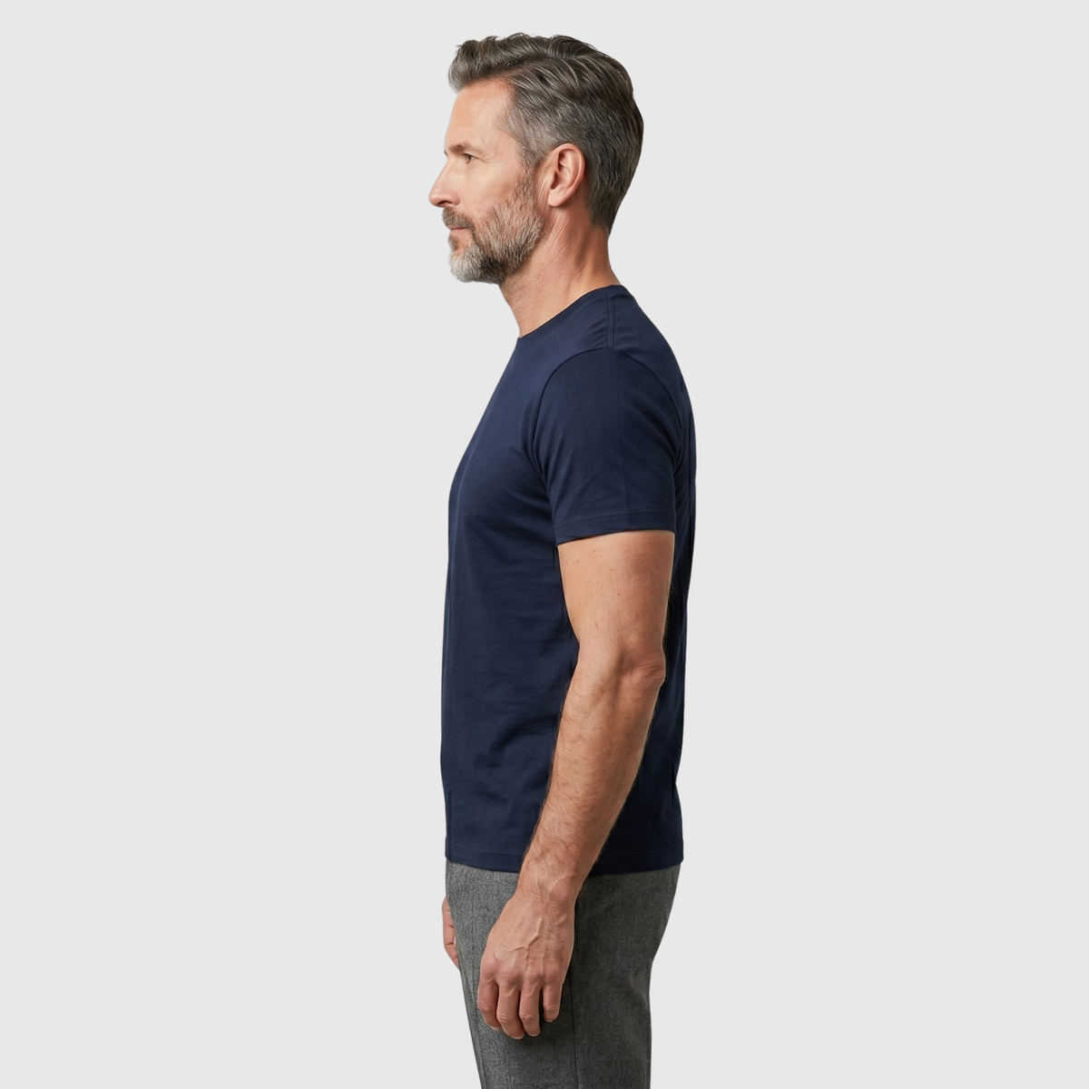 T-shirt homme coton manches courtes col rond coupe droite