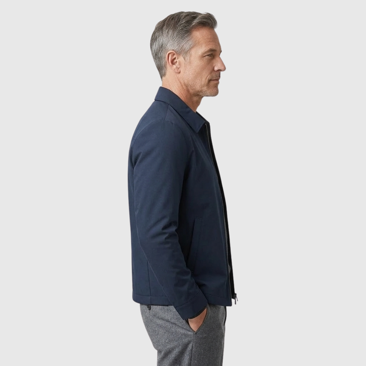 Veste légère homme mi-saison fermeture zippée coupe ajustée