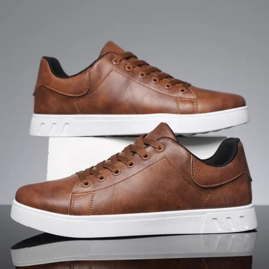 Sneakers Basses Lacées Semelle Contrastée pour Homme