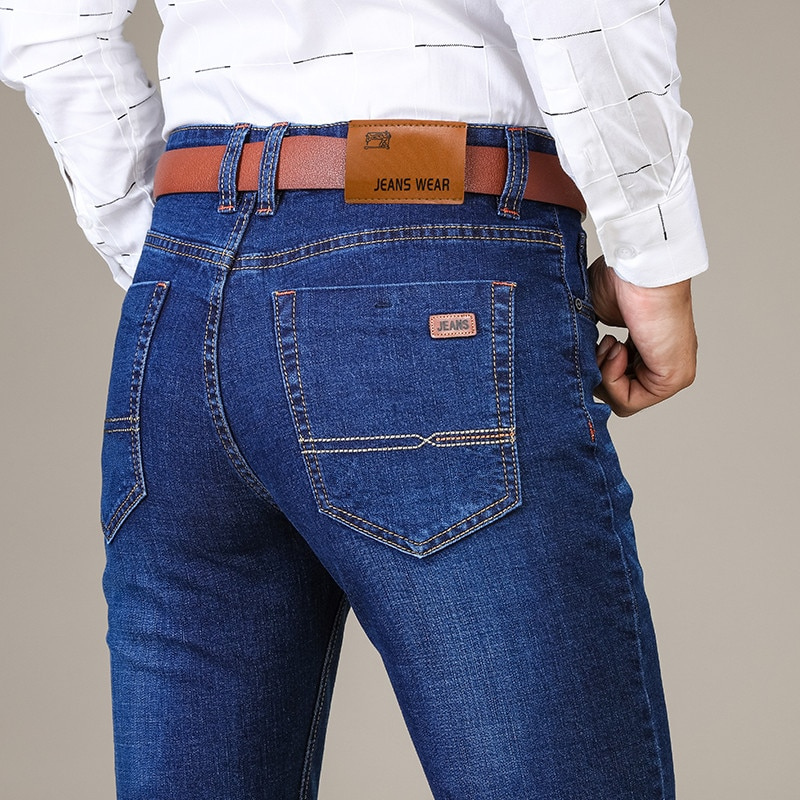 Jean Coupe Cintrée Denim Extensible pour Homme
