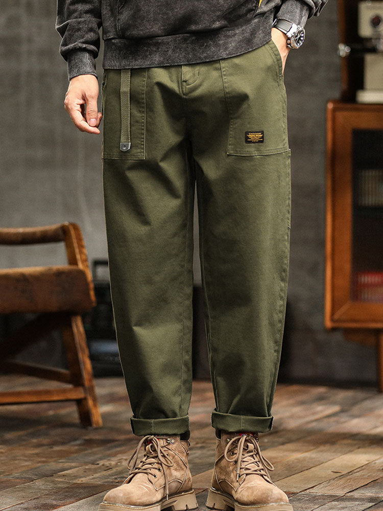 Pantalon cargo homme coton stretch utilitaire coupe modern