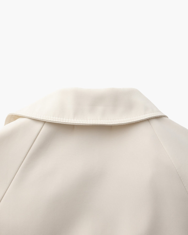 Trench-Coat Larges Revers Ceinture Amovible pour Femme