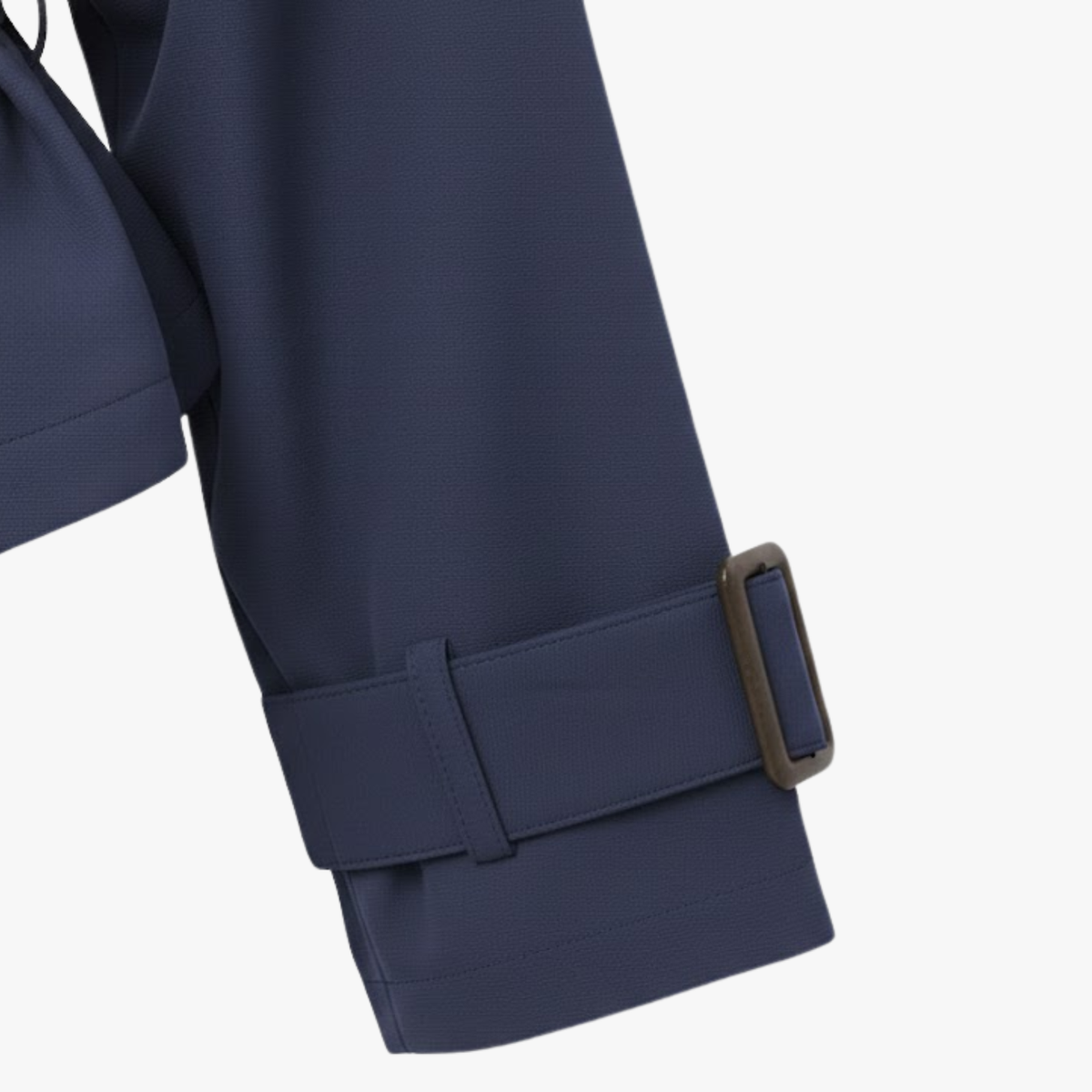 Trench court femme coupe-vent revers laçage taille moderne