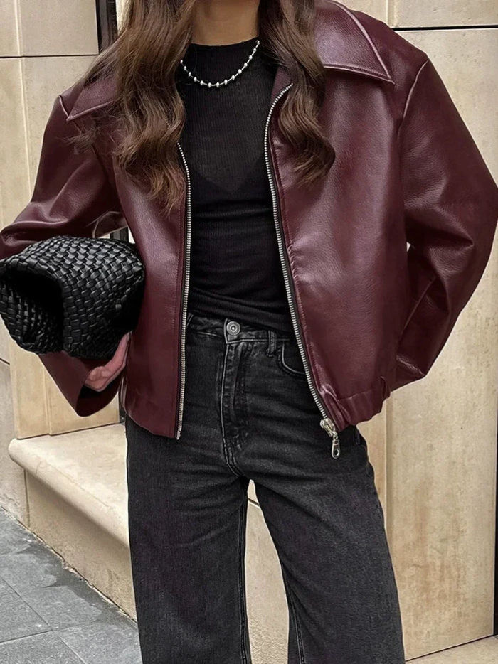 Veste Courte Construction Robuste pour Femme