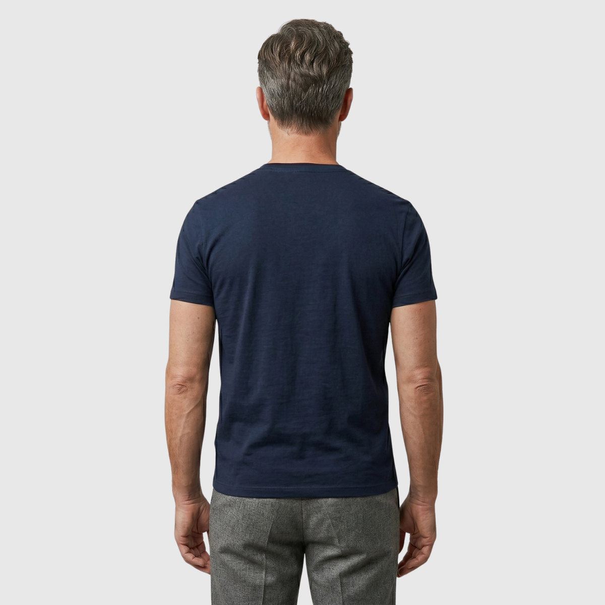 T-shirt homme coton manches courtes col rond coupe droite