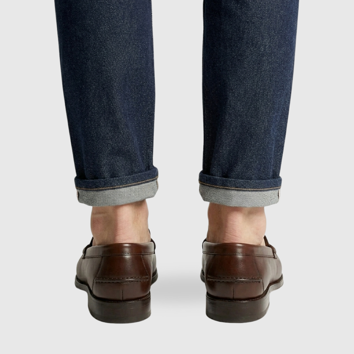 Mocassins homme en cuir slip-on semelle plate style classique