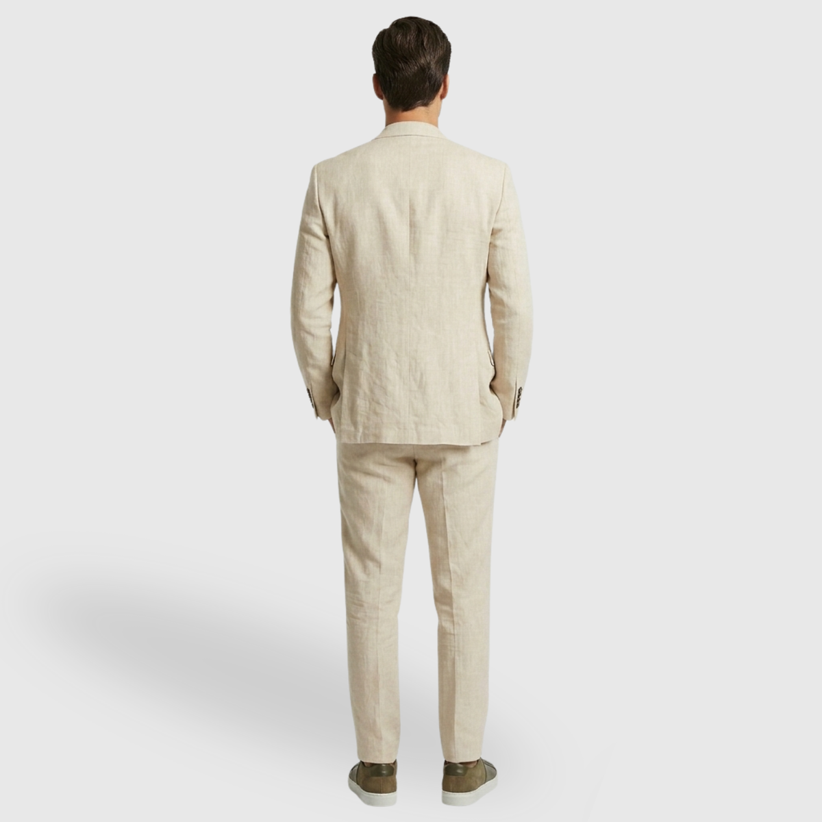 Costume homme trois pièces coupe ajustée veste gilet pantalon