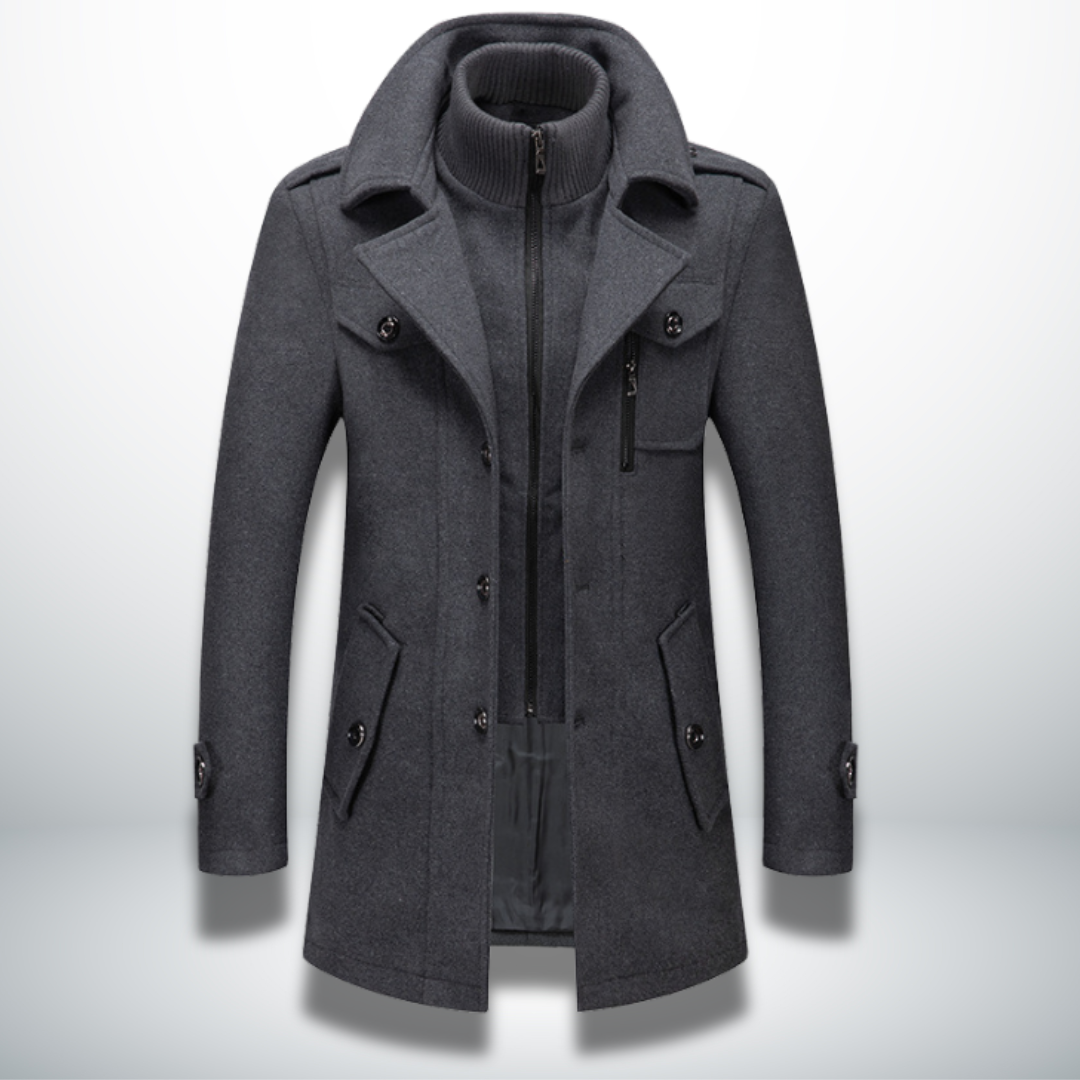 Manteau homme smart casual boutonnage coupe ajustée