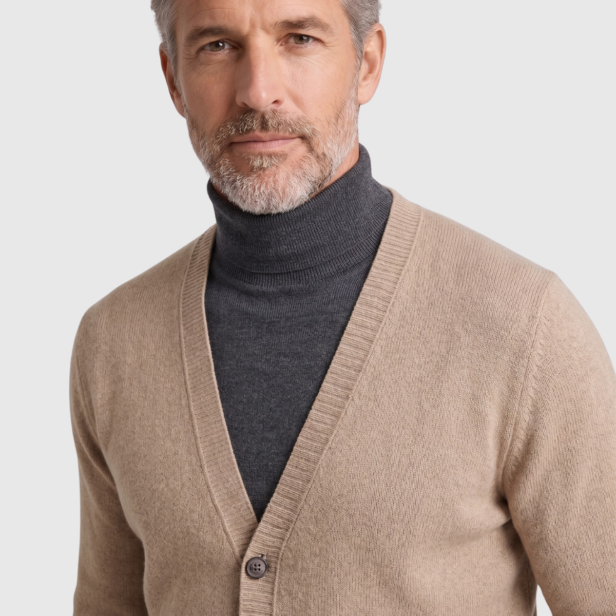 Gilet homme laine mérinos col V maille boutonnée coupe ajustée