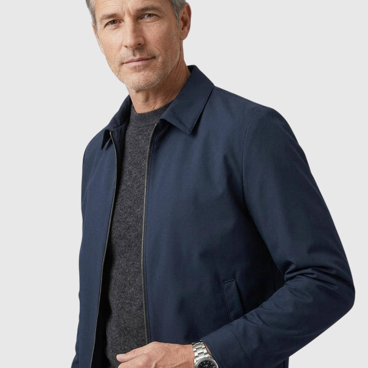 Veste légère homme mi-saison fermeture zippée coupe ajustée