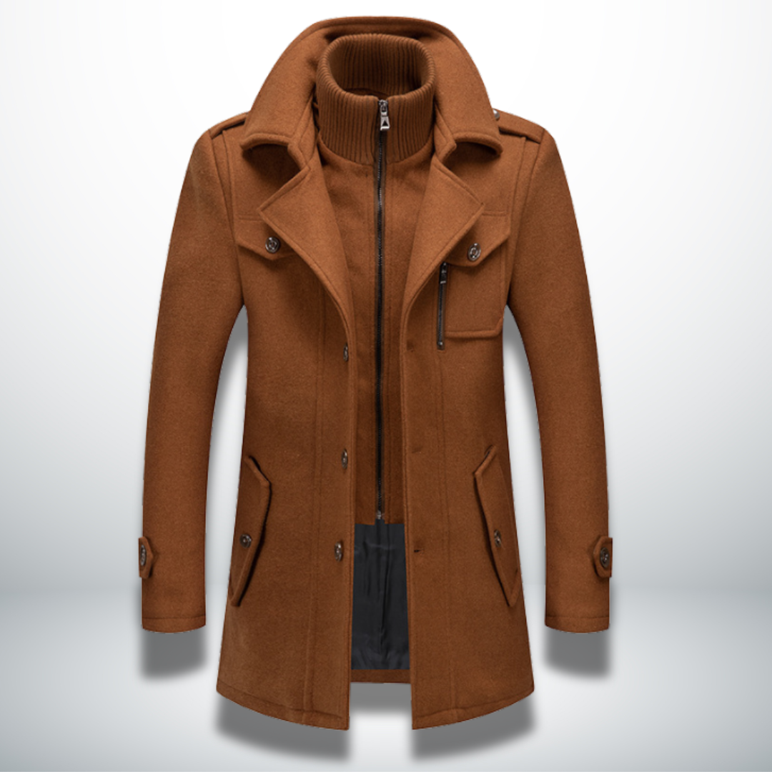 Manteau homme smart casual boutonnage coupe ajustée