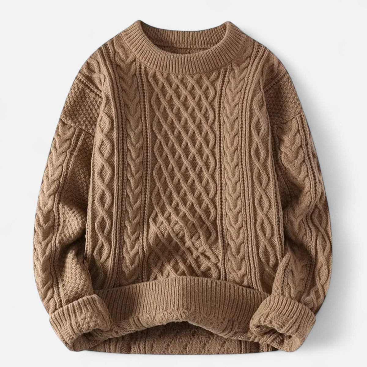 Pull homme laine premium col rond coupe classique élégant