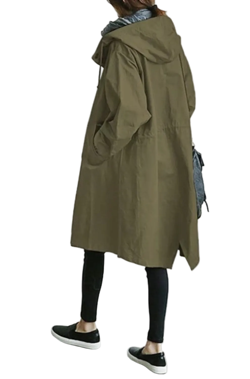 Trench-Coat Coupe-Vent Finition Imperméable pour Femme