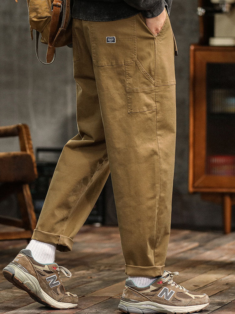 Pantalon cargo homme coton stretch utilitaire coupe modern