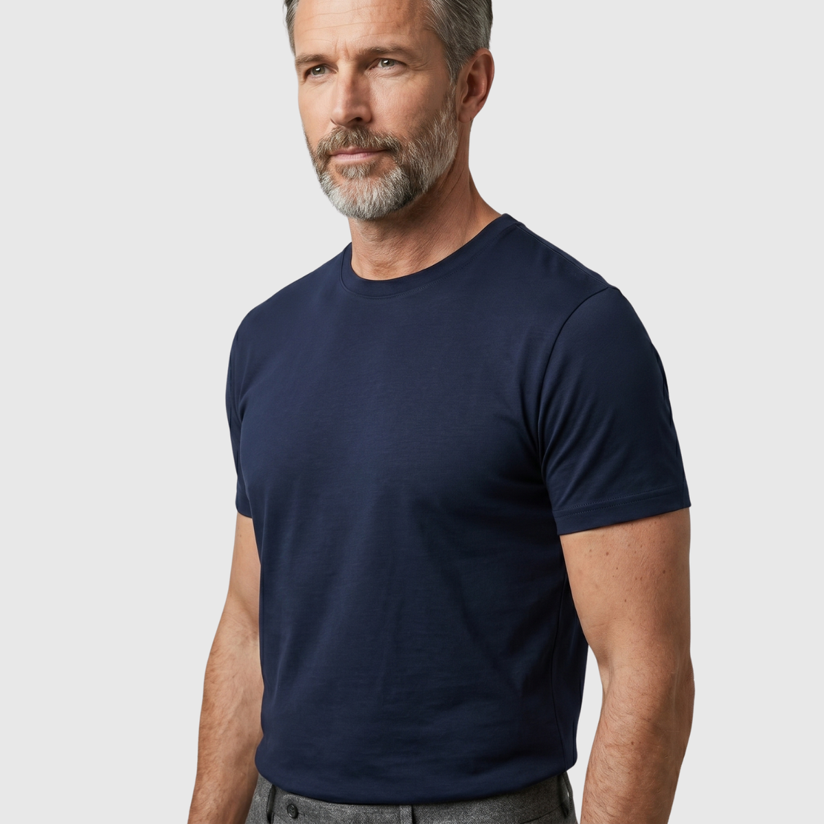 T-shirt homme coton manches courtes col rond coupe droite