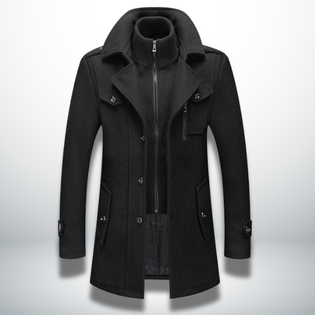 Manteau homme smart casual boutonnage coupe ajustée