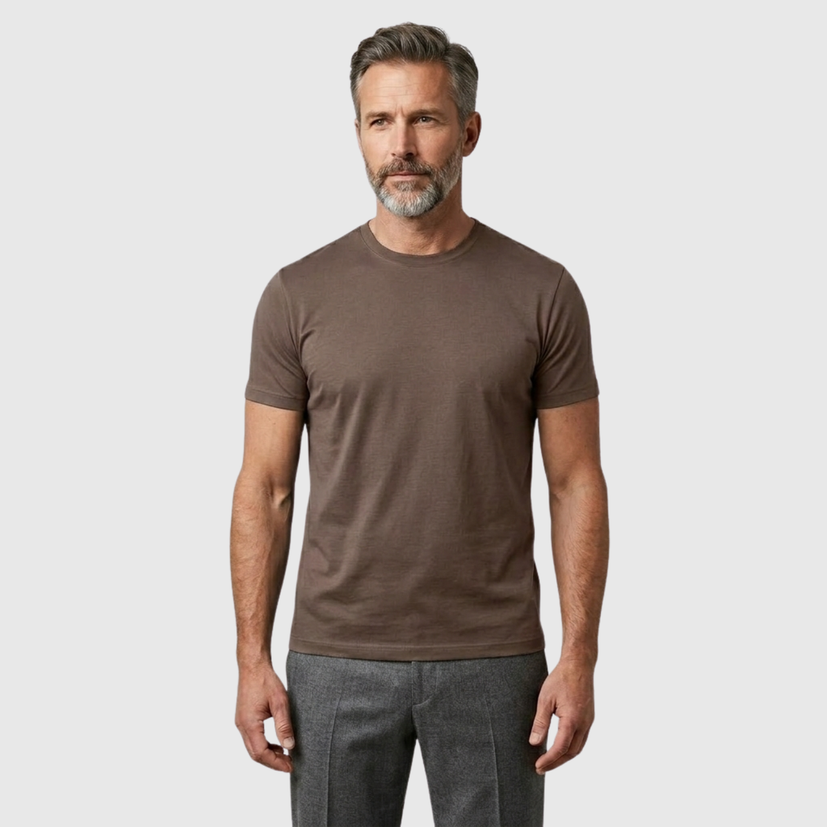 T-shirt homme coton manches courtes col rond coupe droite