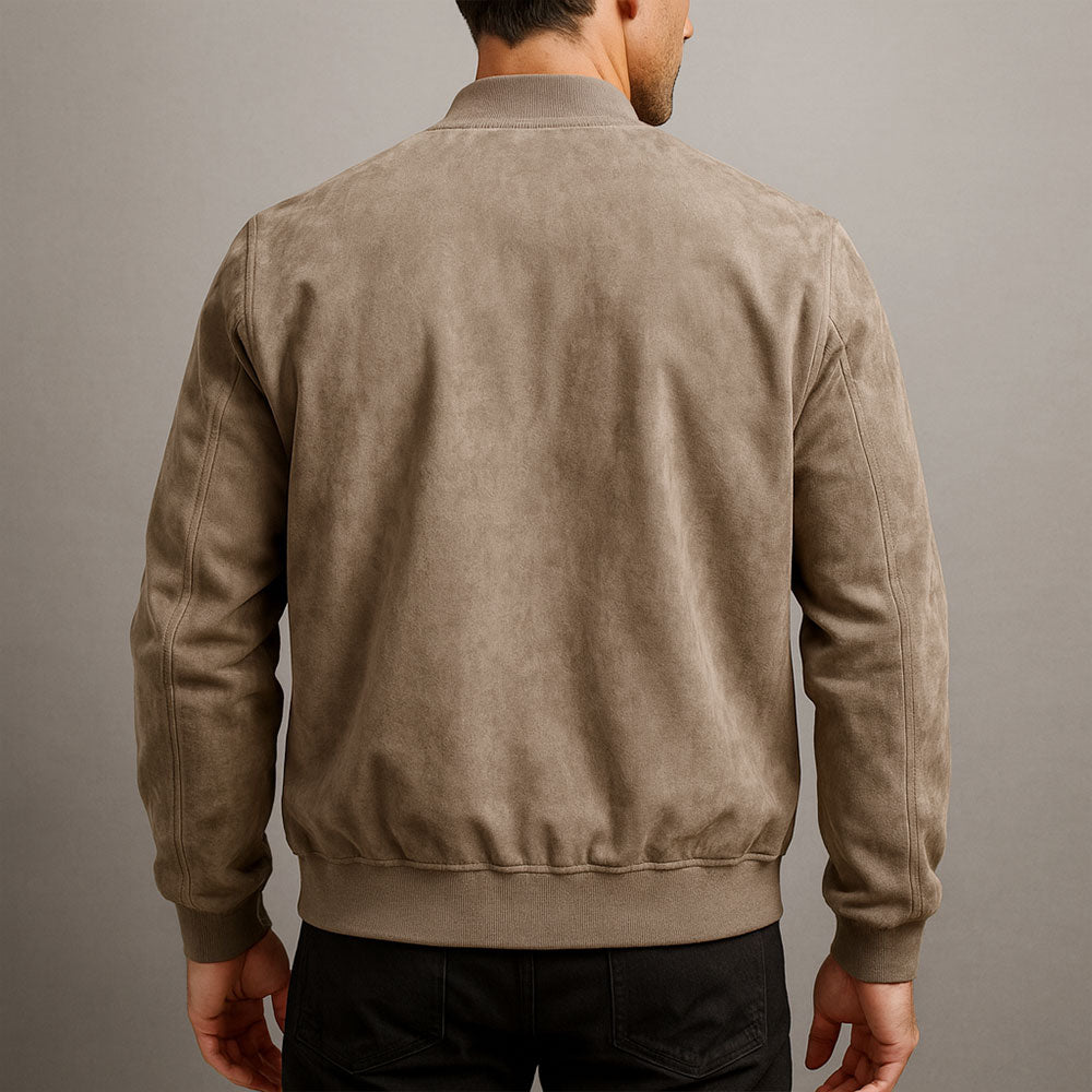 Veste homme daim véritable finition mate style urbain