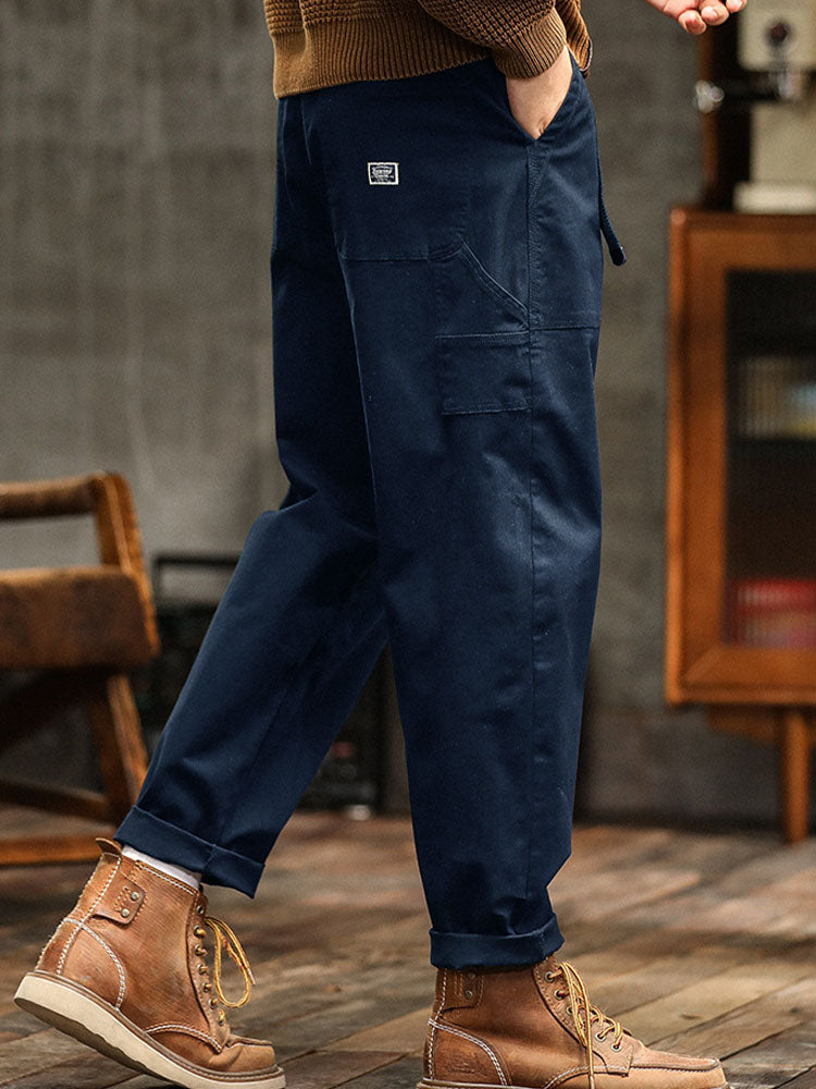 Pantalon cargo homme coton stretch utilitaire coupe modern
