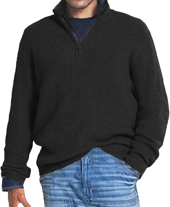 Pull hiver homme chaud maille épaisse style décontracté