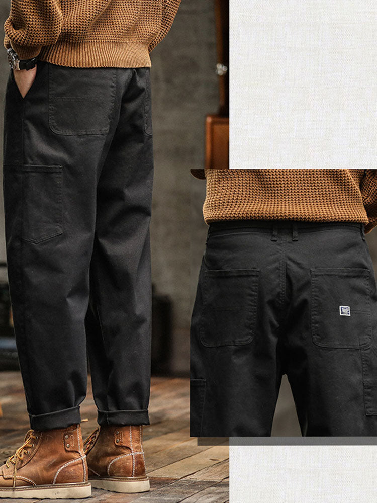 Pantalon cargo homme coton stretch utilitaire coupe modern