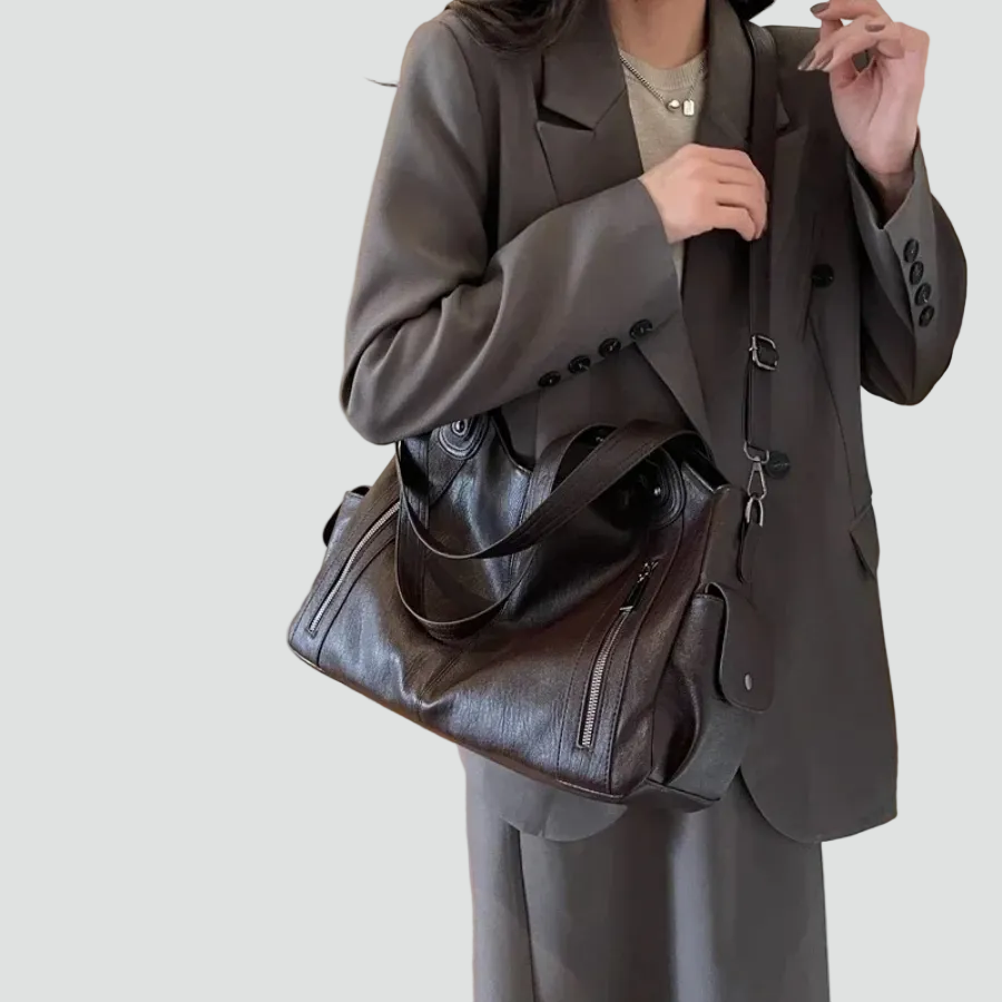 Grand sac femme similicuir bandoulière quotidien bureau voyage