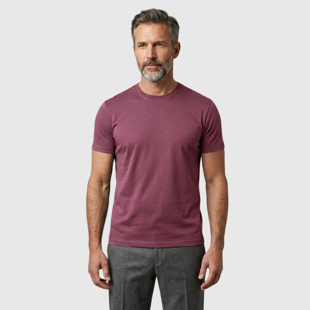 T-shirt homme coton manches courtes col rond coupe droite