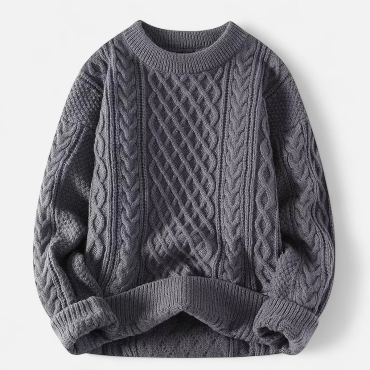 Pull homme laine premium col rond coupe classique élégant