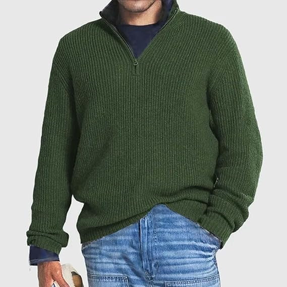 Pull hiver homme chaud maille épaisse style décontracté