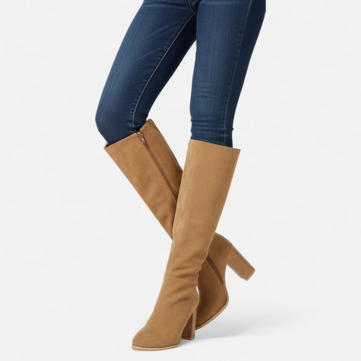 Bottes longues femme tige haute équestre maintien élégant
