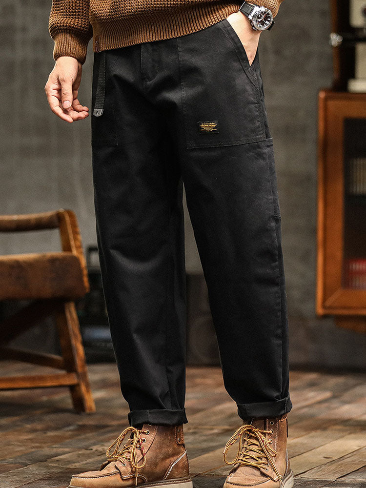 Pantalon cargo homme coton stretch utilitaire coupe modern