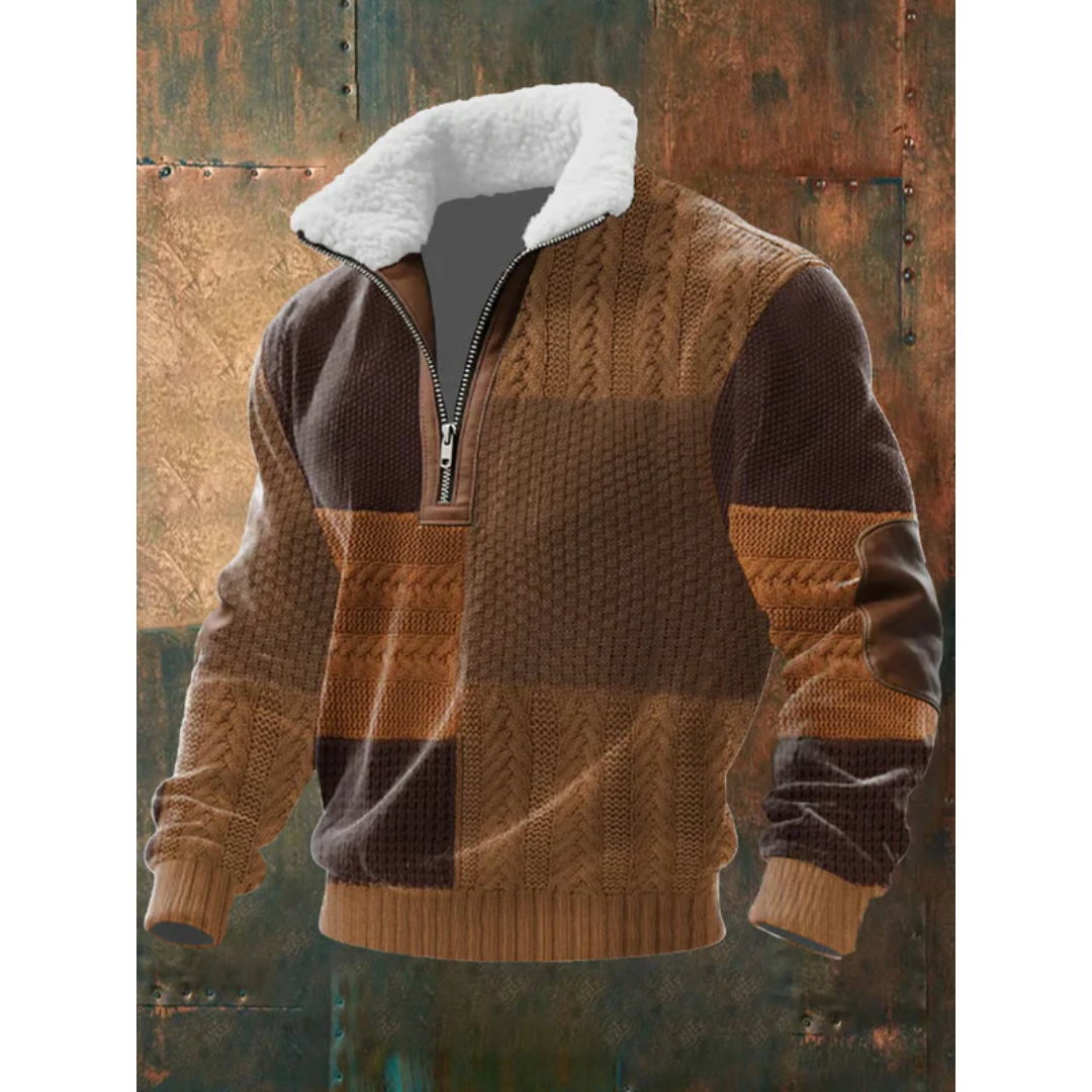 Jersey polar cálido y ligero para hombre, con cuello alto, ideal para actividades al aire libre