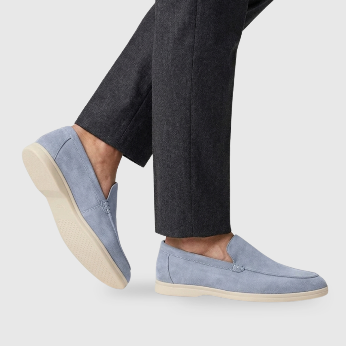 Mocassins homme daim à enfiler semelle souple style casual élégant