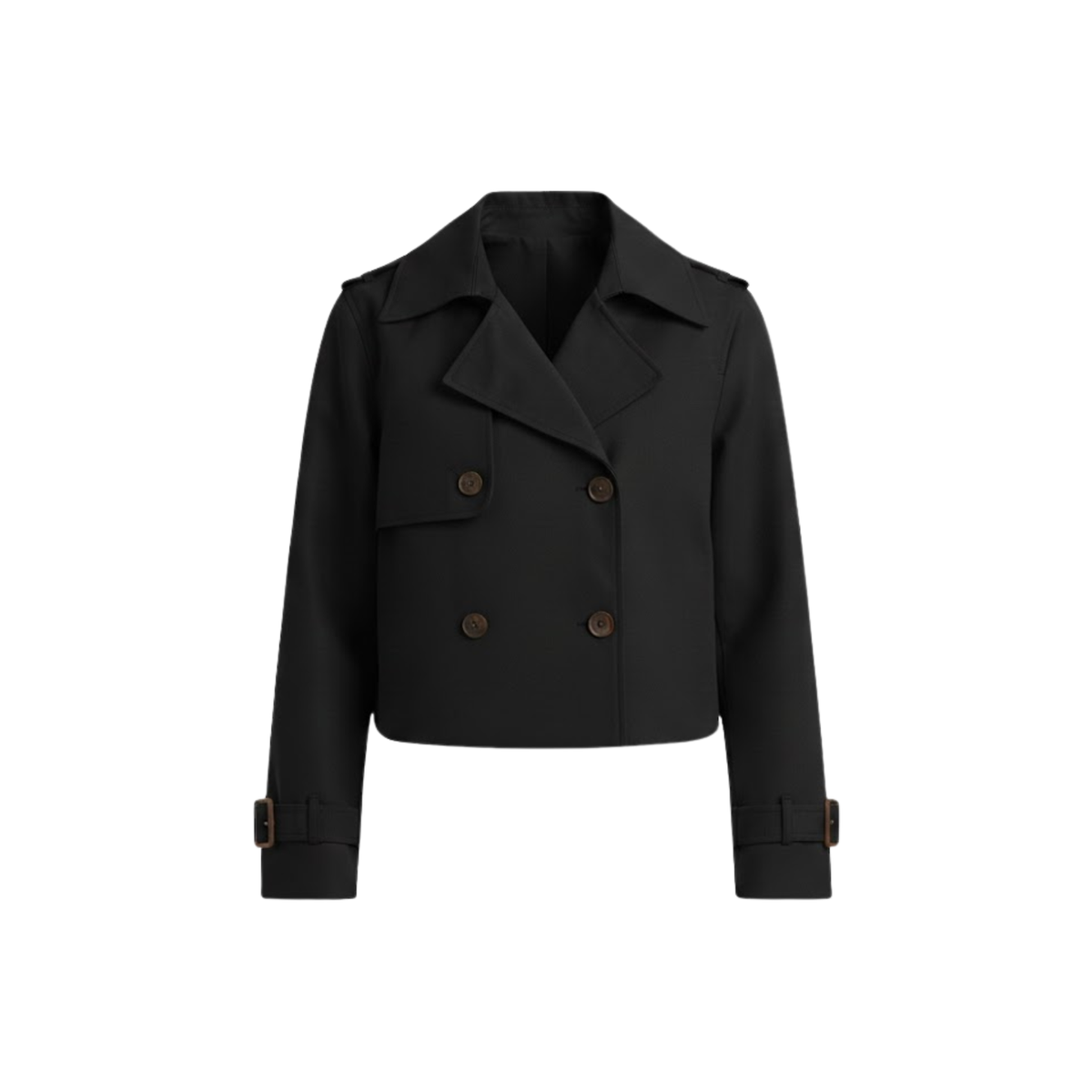 Trench Court Double Boutonnage Col à Revers pour Femme