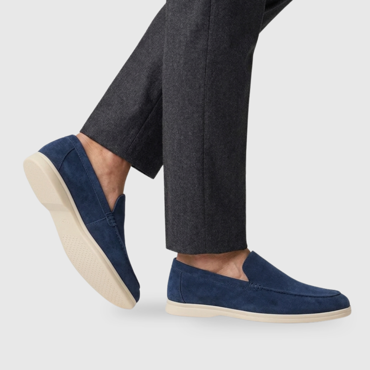 Mocassins homme daim à enfiler semelle souple style casual élégant