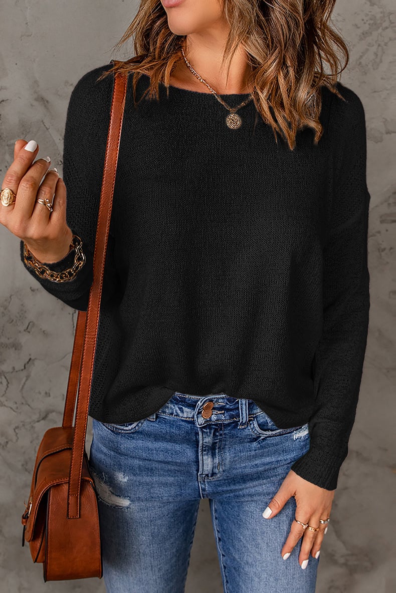 Pull en Laine Chameau Col Rond Coupe Ample pour Femme