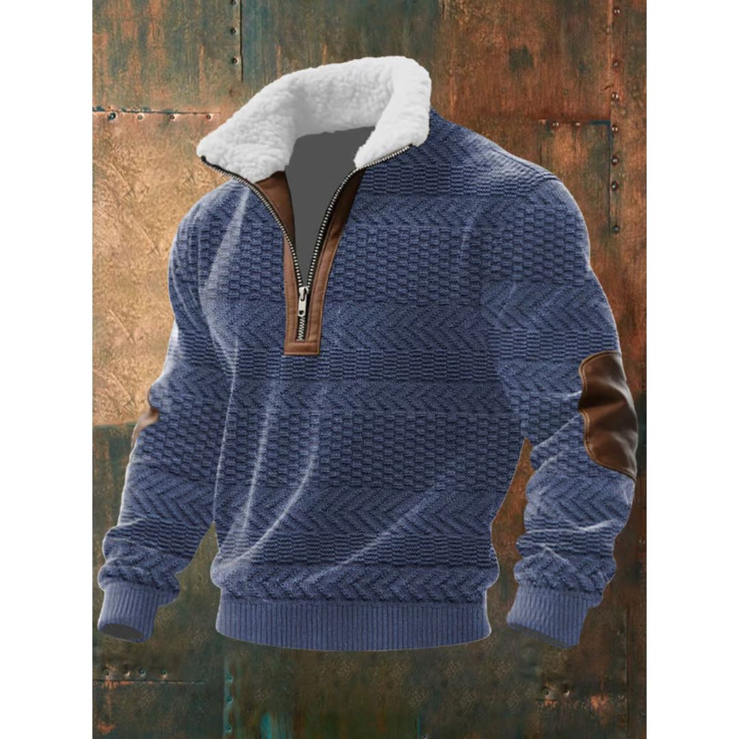 Jersey polar cálido y ligero para hombre, con cuello alto, ideal para actividades al aire libre