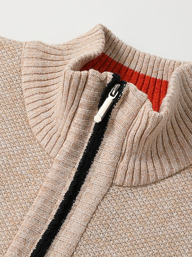 Cardigan zippé homme regular fit maille douce et chaude