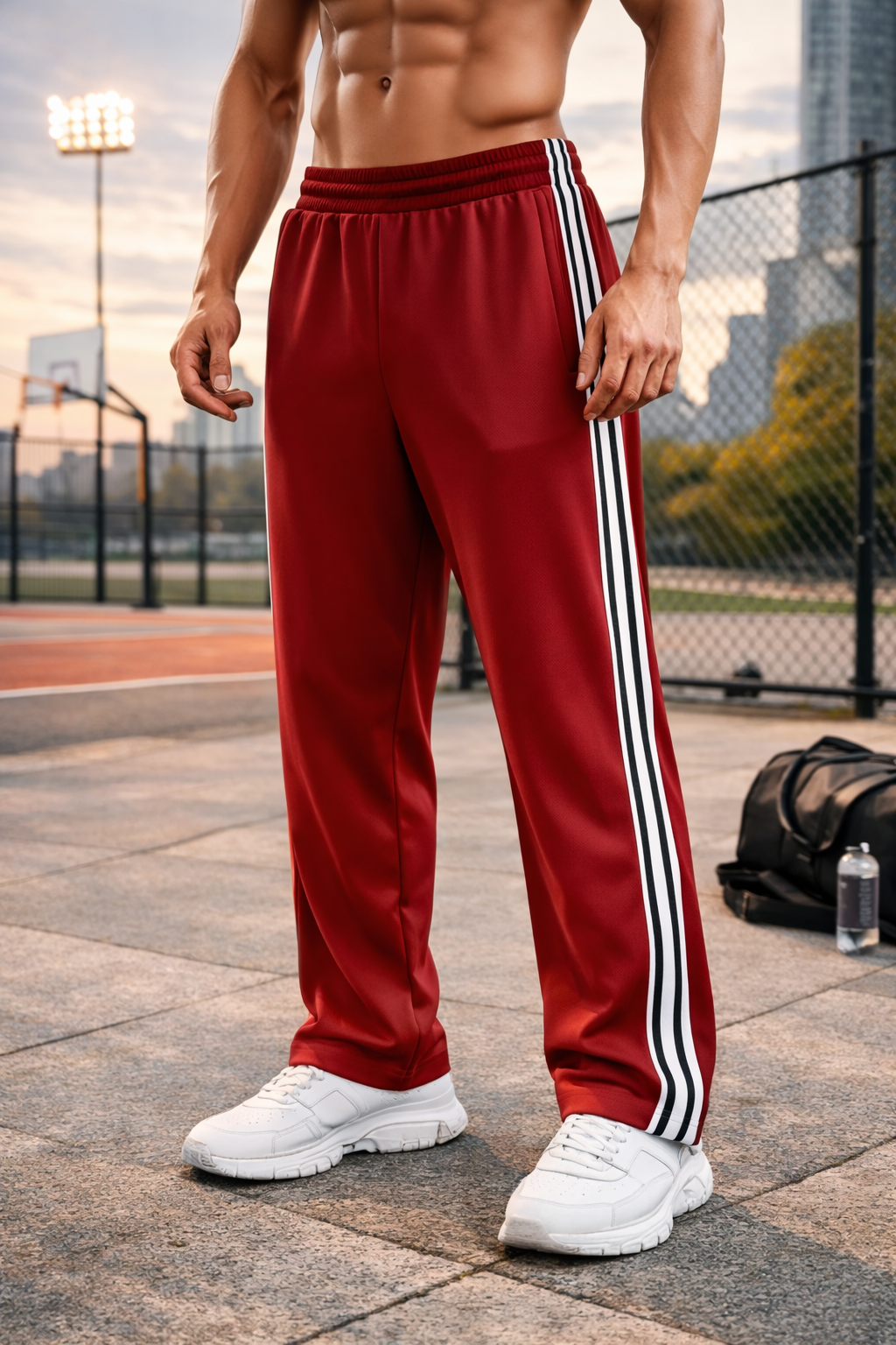 Pantalón deportivo ligero para hombre, con cordón, transpirable, para entrenar