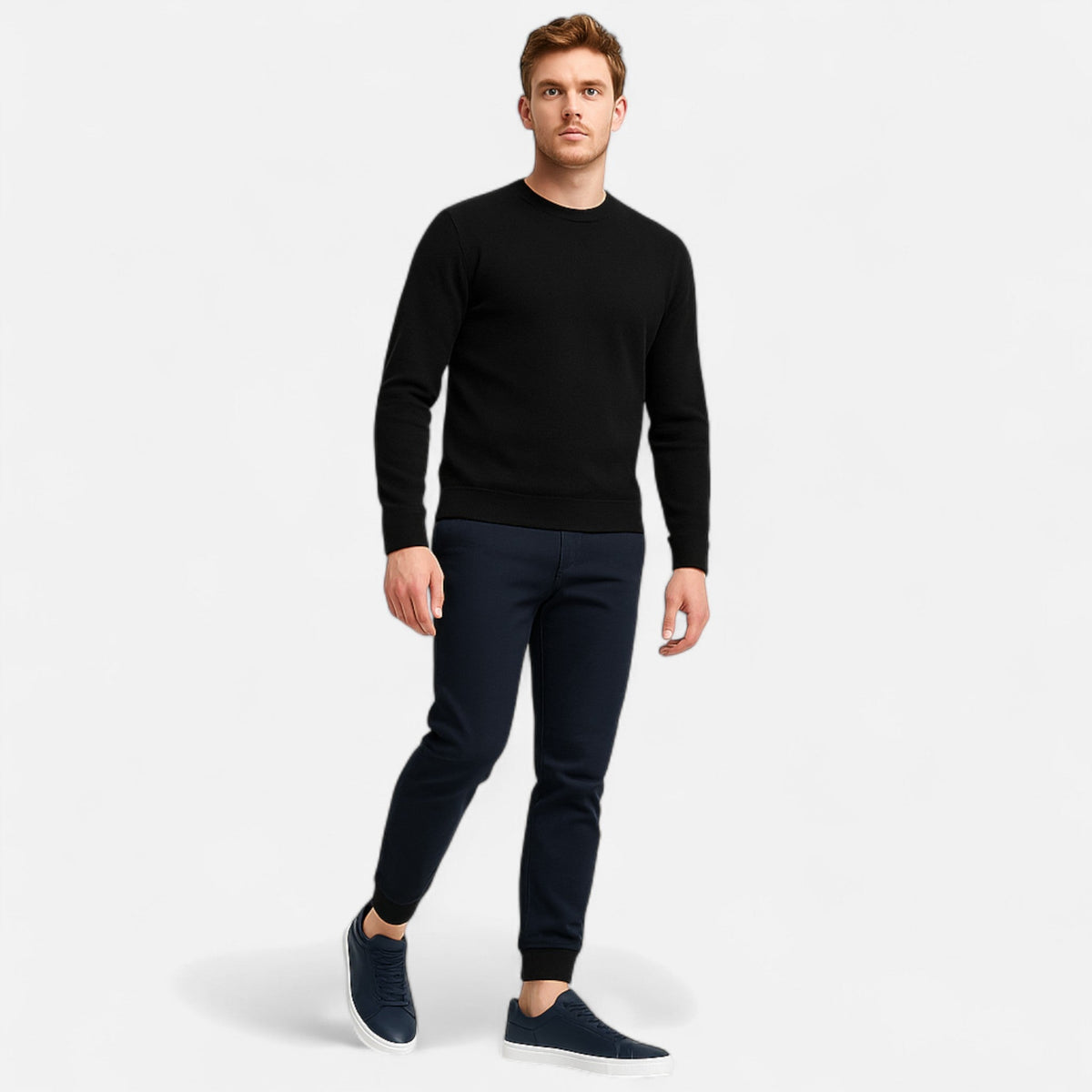Sneakers en Cuir Semelle Confort Sans Lacets pour Homme